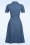 Very Cherry - Revers Denim midi jurk in indigo blauw 3
