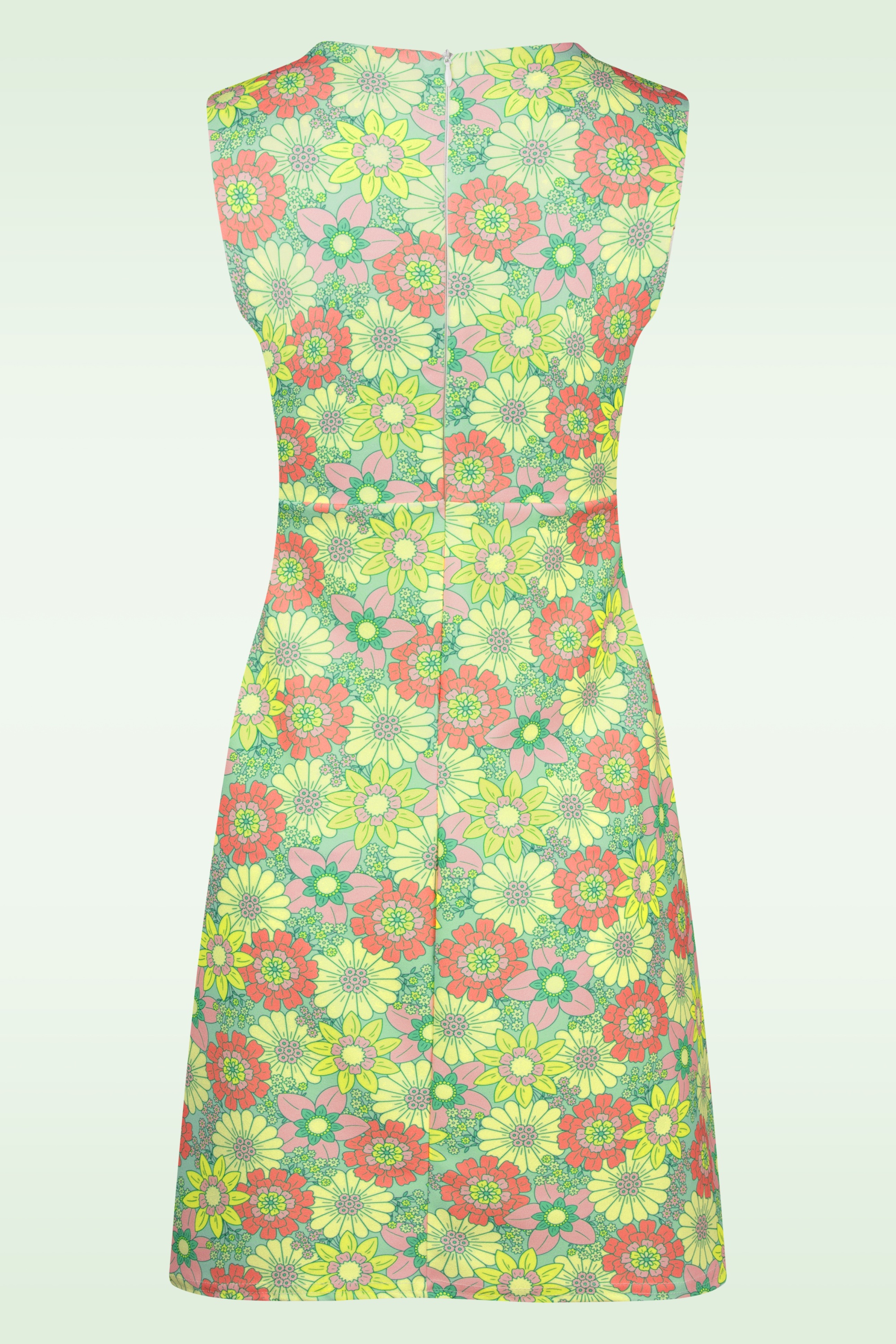 Vintage Chic for Topvintage - Marion Floral Dress in Green and Multi 3