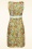 Vintage Chic for Topvintage - Sarah Floral jurk in groen en oranje 3