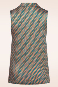 Surkana - Eden Sleeveless blouse top in turquoise 3
