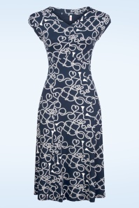 Blutsgeschwister - Mothers Arms jurk in Sailing Ropes blauw