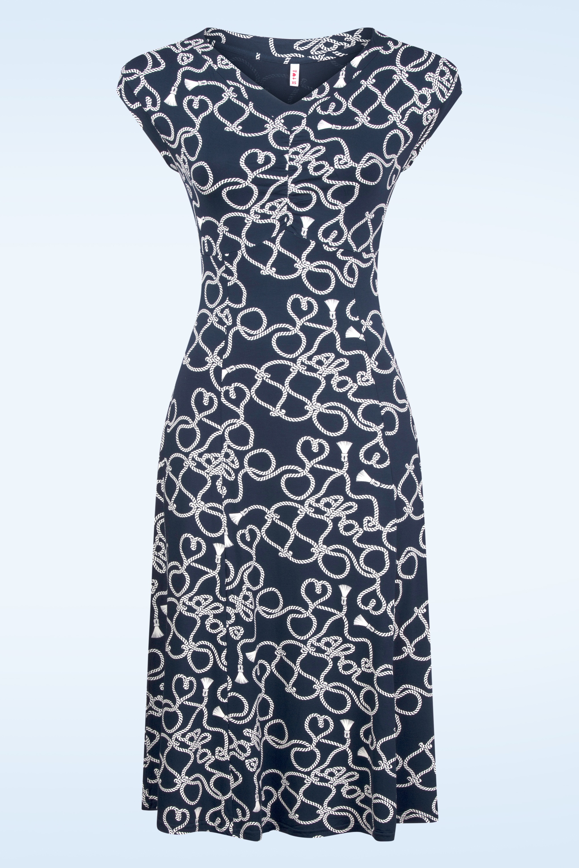 Blutsgeschwister - Mothers Arms jurk in Sailing Ropes blauw