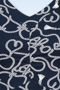 Blutsgeschwister - Mothers Arms jurk in Sailing Ropes blauw 3