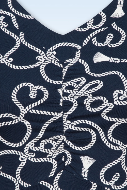 Blutsgeschwister - Mothers Arms jurk in Sailing Ropes blauw 3