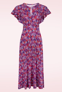 Blutsgeschwister - Lightest Wings Maxikleid in Reef Meadow Purple