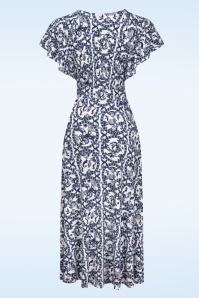 Blutsgeschwister - Lightest Wings maxi jurk in Sea Life Mosaic wit 2