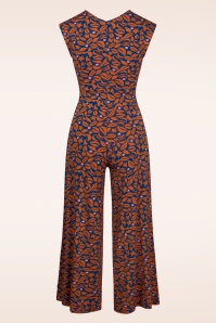 Blutsgeschwister - Sensual Sensation Drapé jumpsuit in Midnight Coffee blauw 2