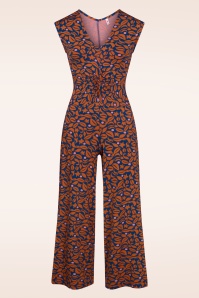 Blutsgeschwister - Sensual Sensation Drapé jumpsuit in Midnight Coffee blauw