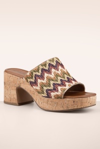 Tamaris - Tori Clog sandalen in bruin en multi 3