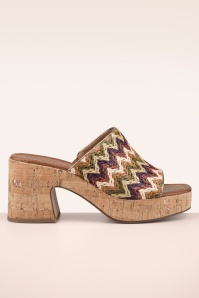 Tamaris - Tori Clog sandalen in bruin en multi