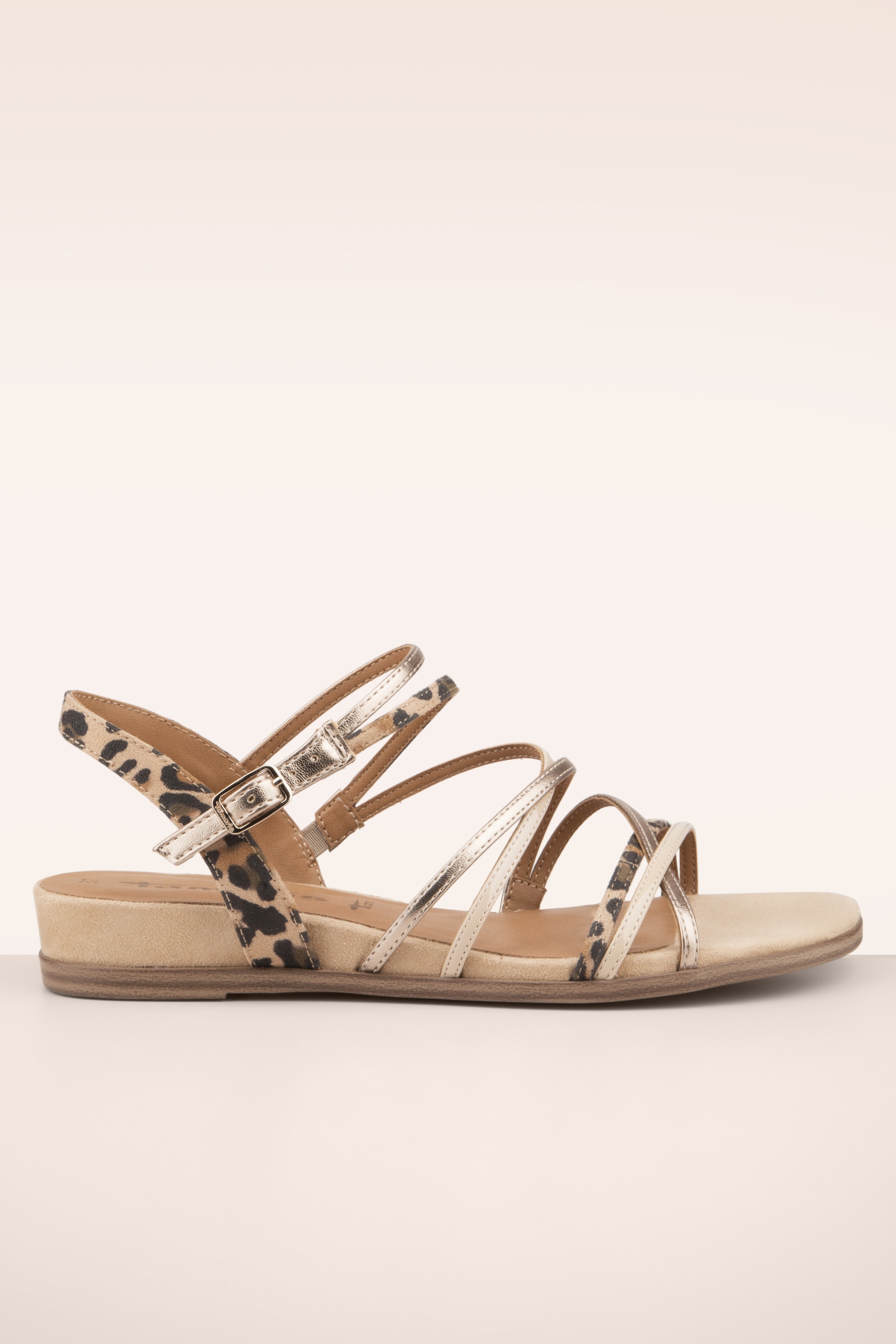 Tamaris - Hannah Combi Leopard Sandalen in Beige