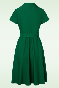 Glamour Bunny Business Babe - The Giselle Swing Dress in Emerald Green 5