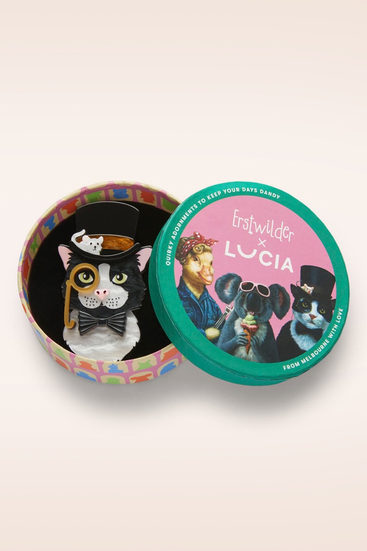 Erstwilder - The Posh Pussycat broche 2