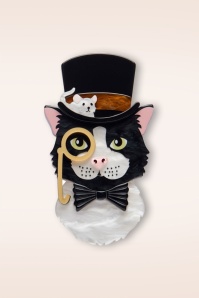 Erstwilder - The Posh Pussycat broche