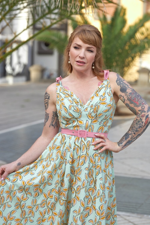 Miss Candyfloss - Piria Pia swing jurk in mint 3