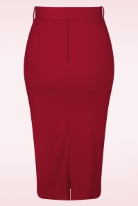 Vintage Chic for Topvintage - Demi pencil rok in lipstick rood 3