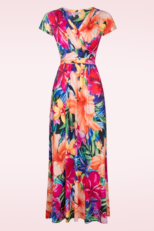 Vintage Chic for Topvintage - Rinda Tropical maxi jurk in multi