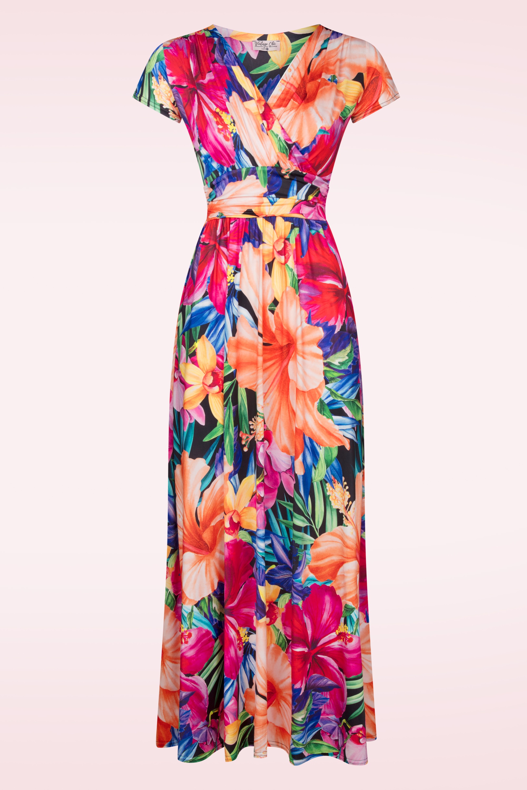 Vintage Chic for Topvintage - Rinda Tropical maxi jurk in multi