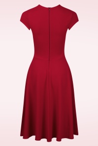 Vintage Chic for Topvintage - Leah swing jurk in dieprood 3