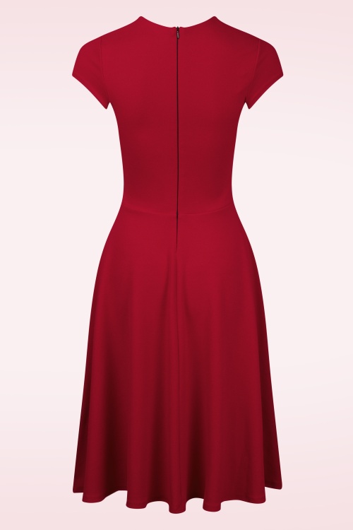 Vintage Chic for Topvintage - Leah swing jurk in dieprood 3