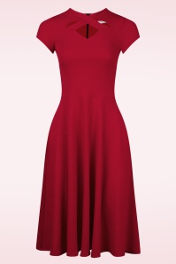 Vintage Chic for Topvintage - Leah swing jurk in dieprood