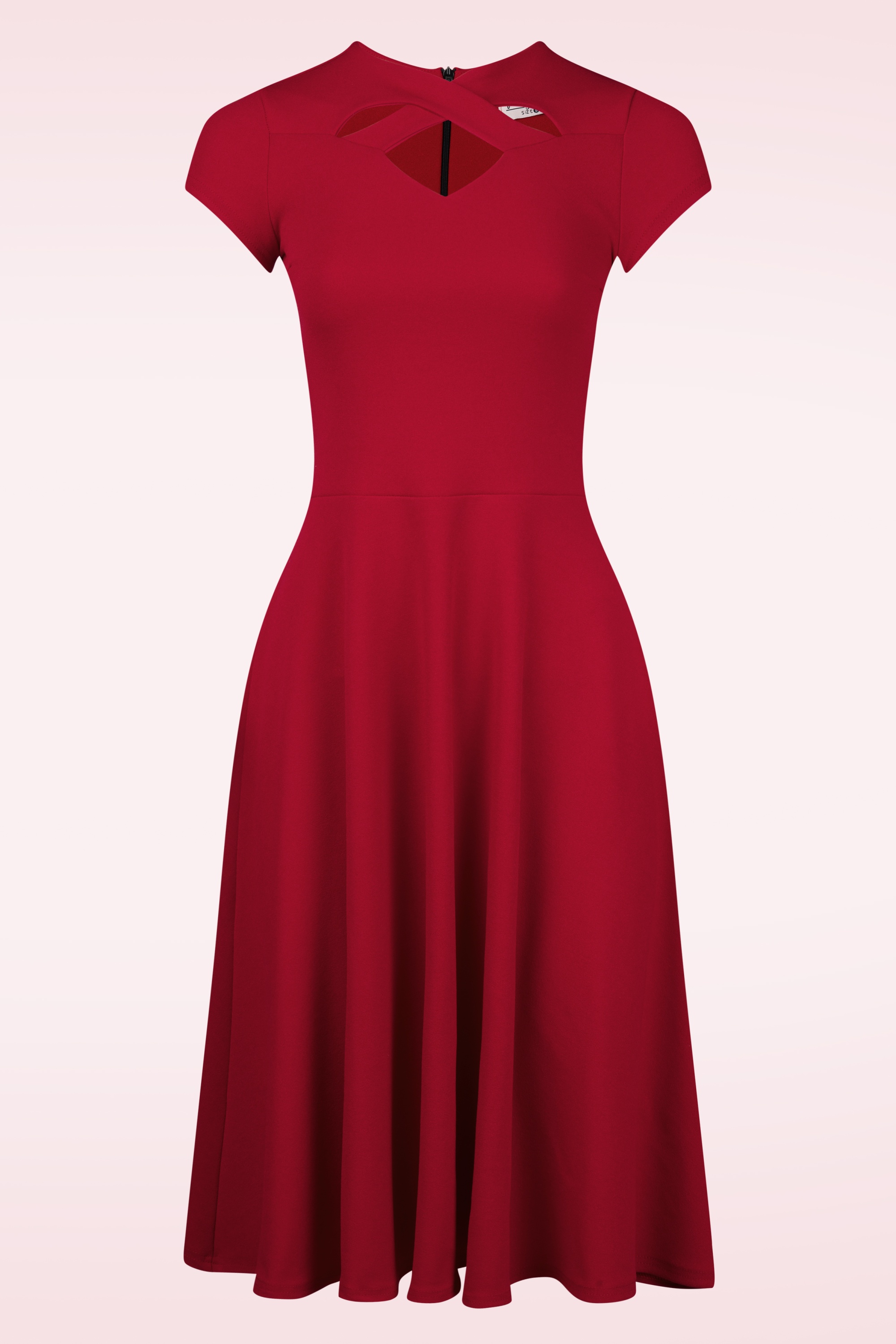 Vintage Chic for Topvintage - Leah swing jurk in dieprood