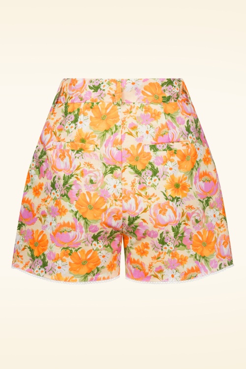 Glamorous - Selia Wallpaper Floral shorts in geel 3