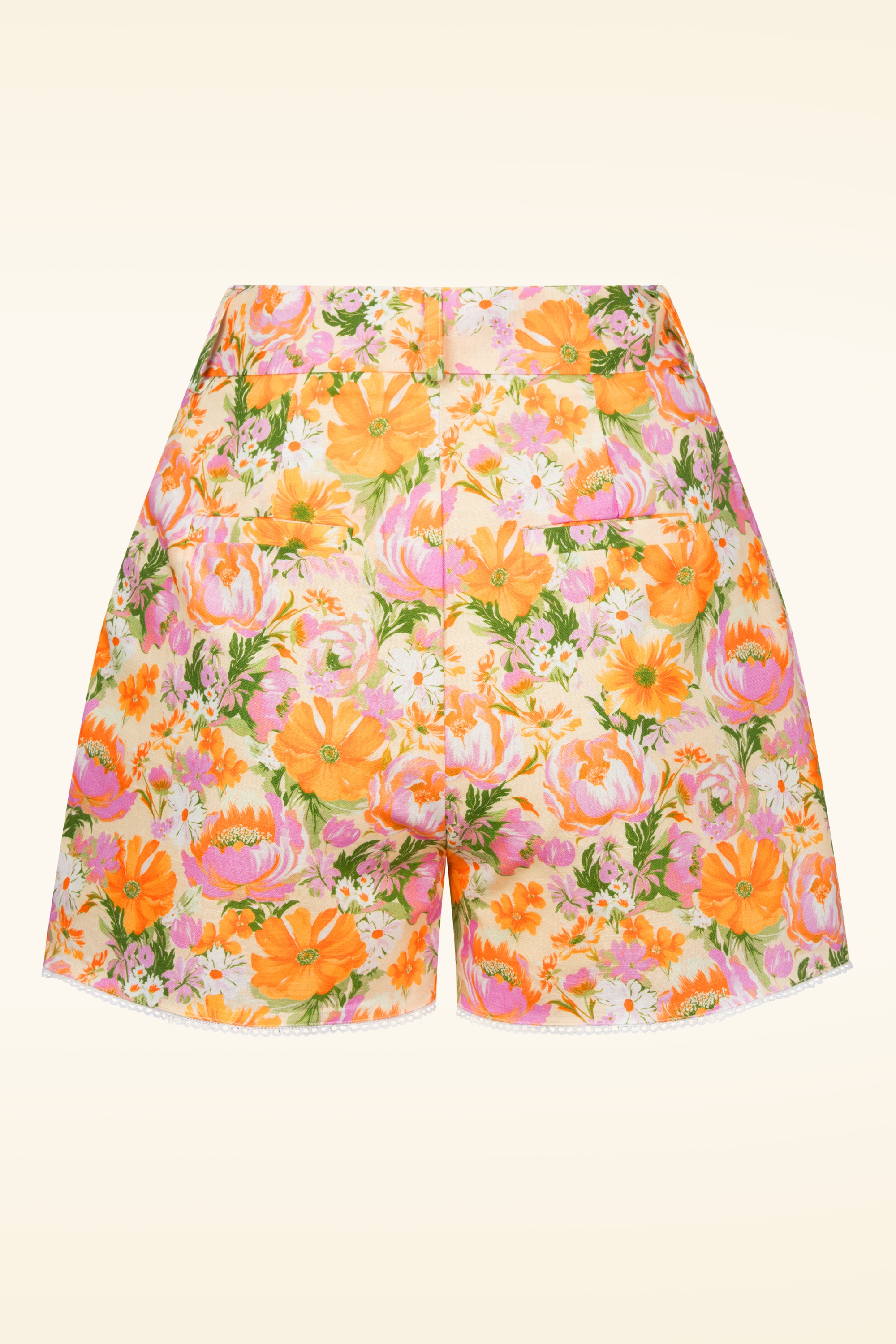 Glamorous - Selia Wallpaper Floral shorts in geel 3