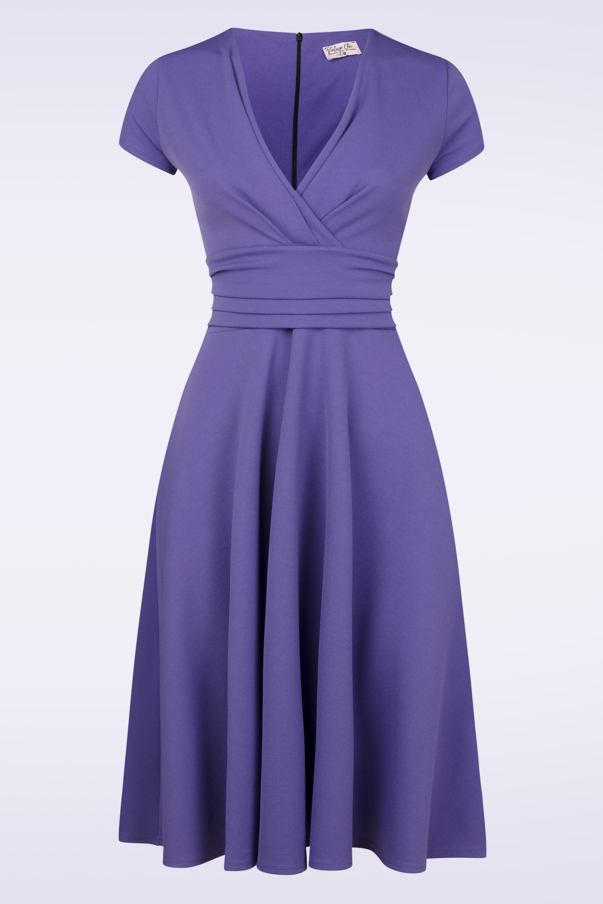 Vintage Chic for Topvintage - Esmeralda Swing-Kleid in Lila.