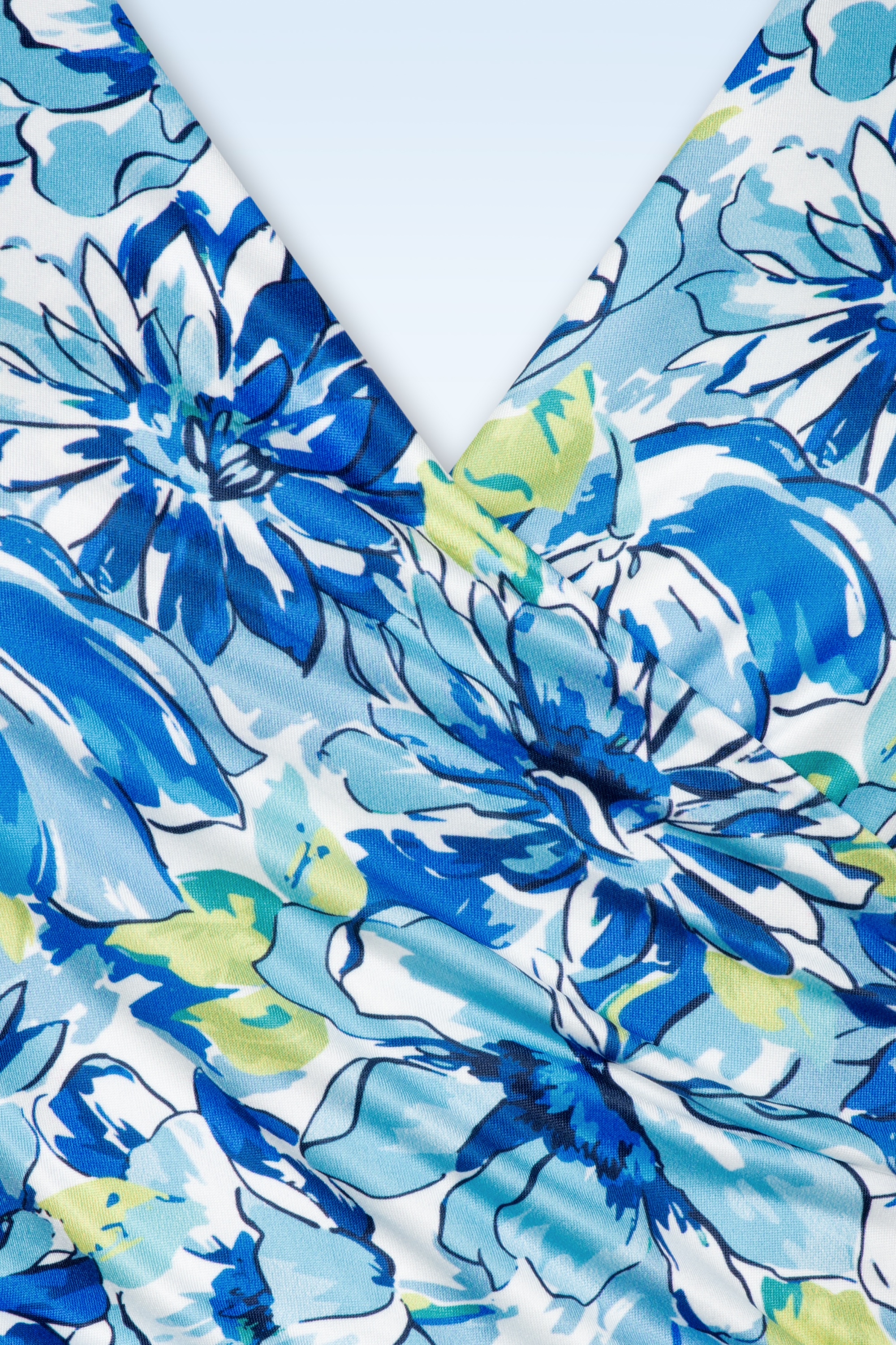Vintage Chic for Topvintage - Andi Blumen Swing Kleid in Blau 2