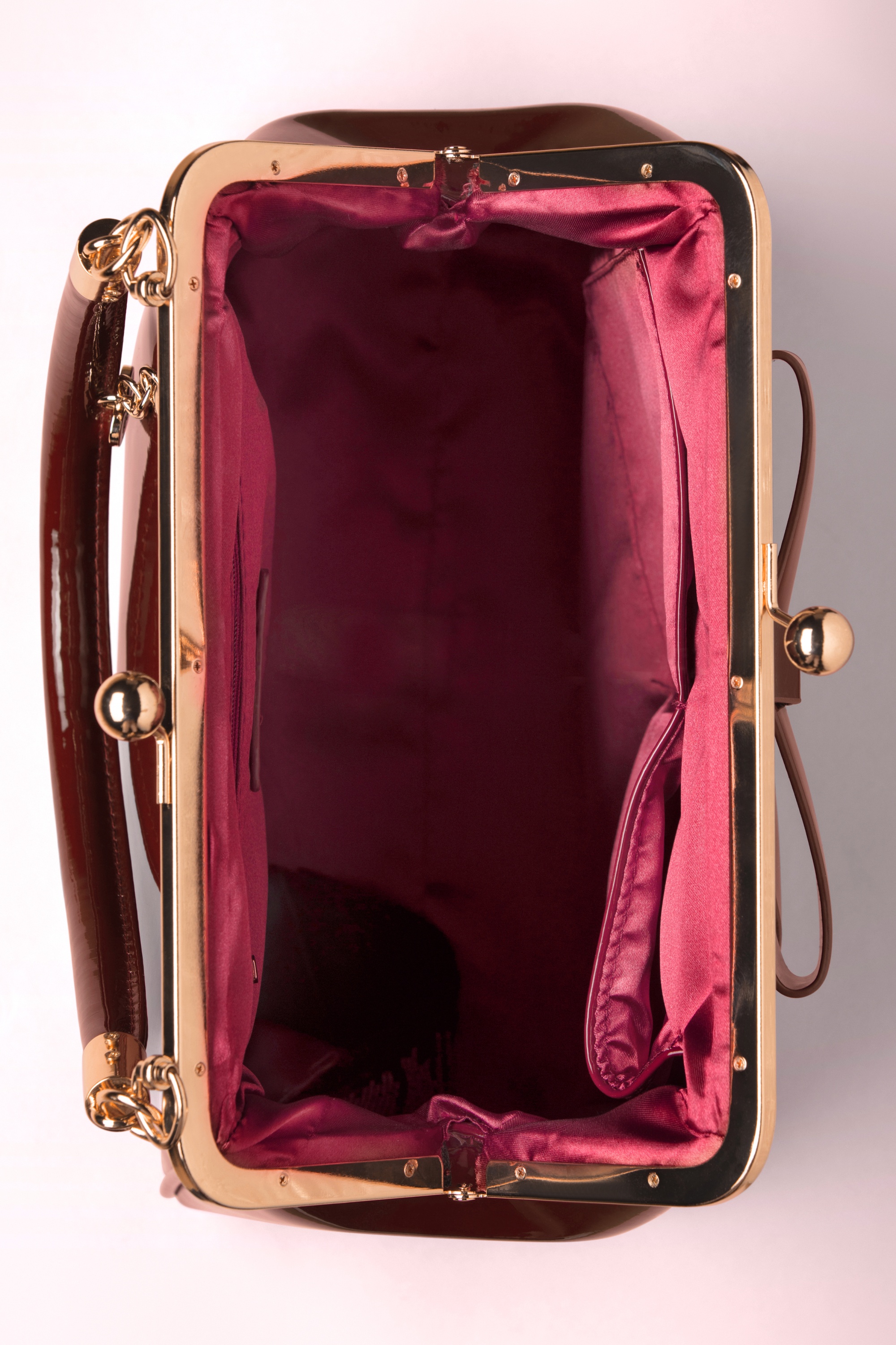 Banned Retro - American Vintage Patent Bag Années 50 en Bordeaux 2