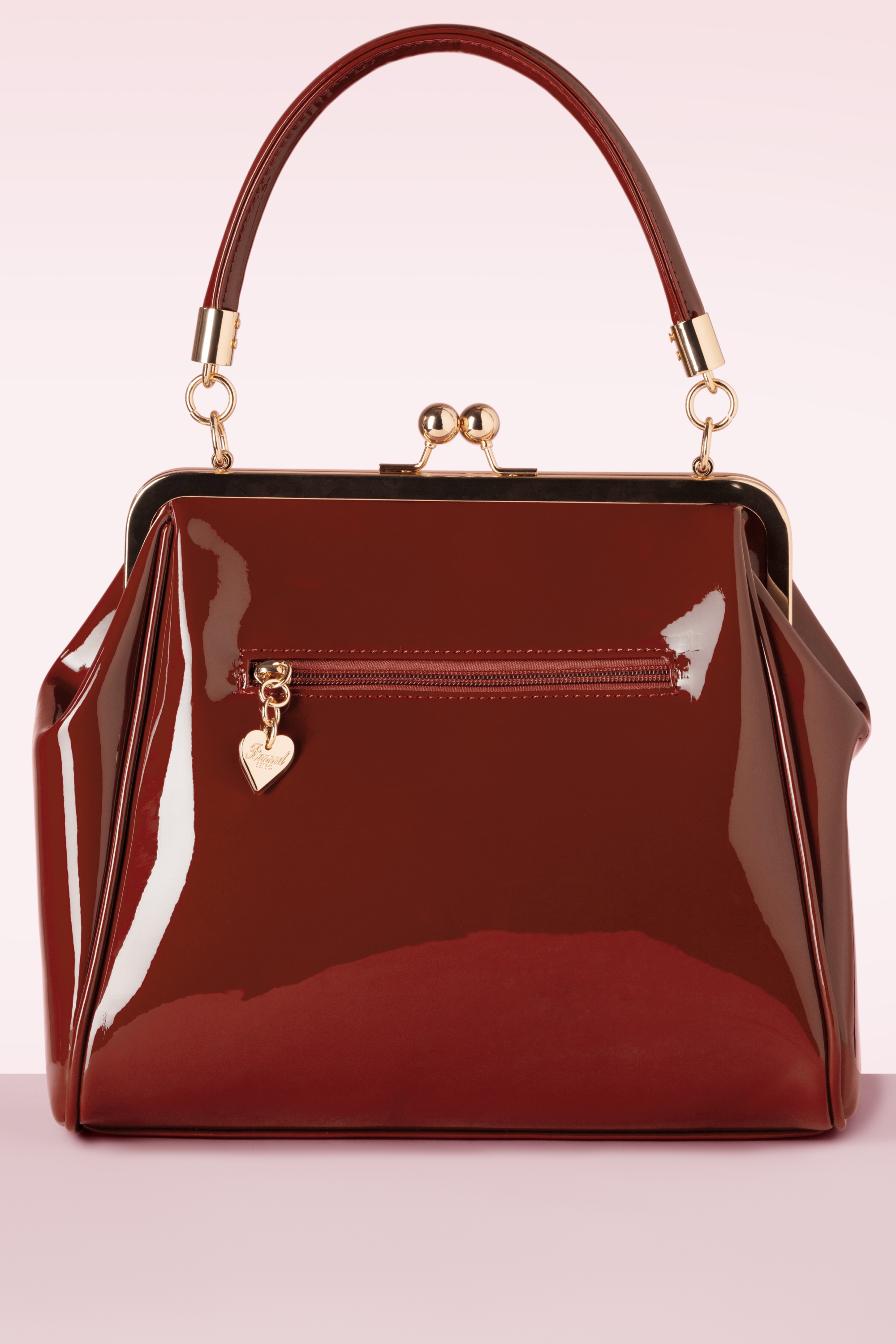 Banned Retro - American Vintage Patent Bag Années 50 en Bordeaux 3