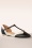 Charlie Stone - Parisienne t-strap flats in zwart en crème 3