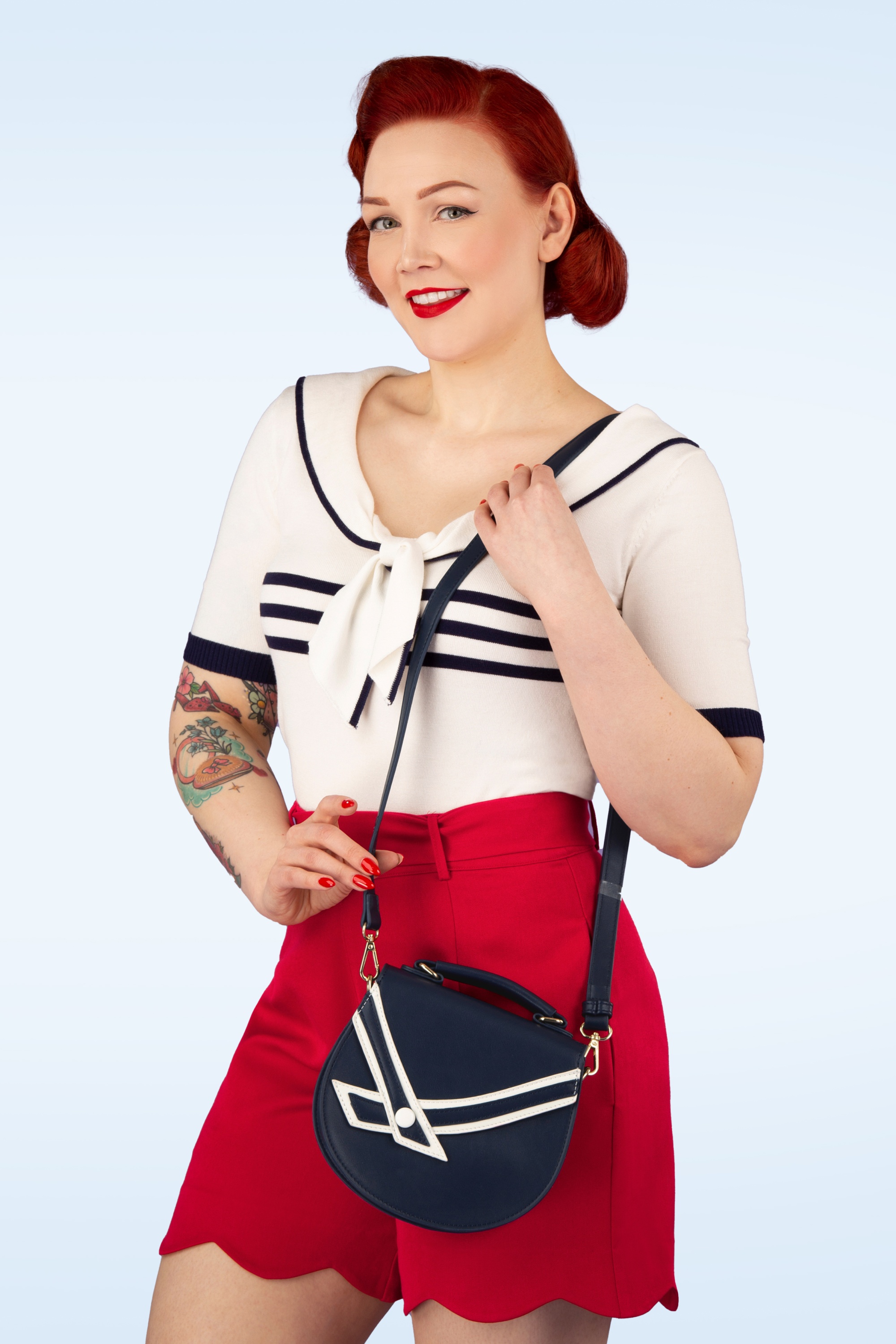 Banned Retro - Nautical Kelly Lee Handbag in Navy 4