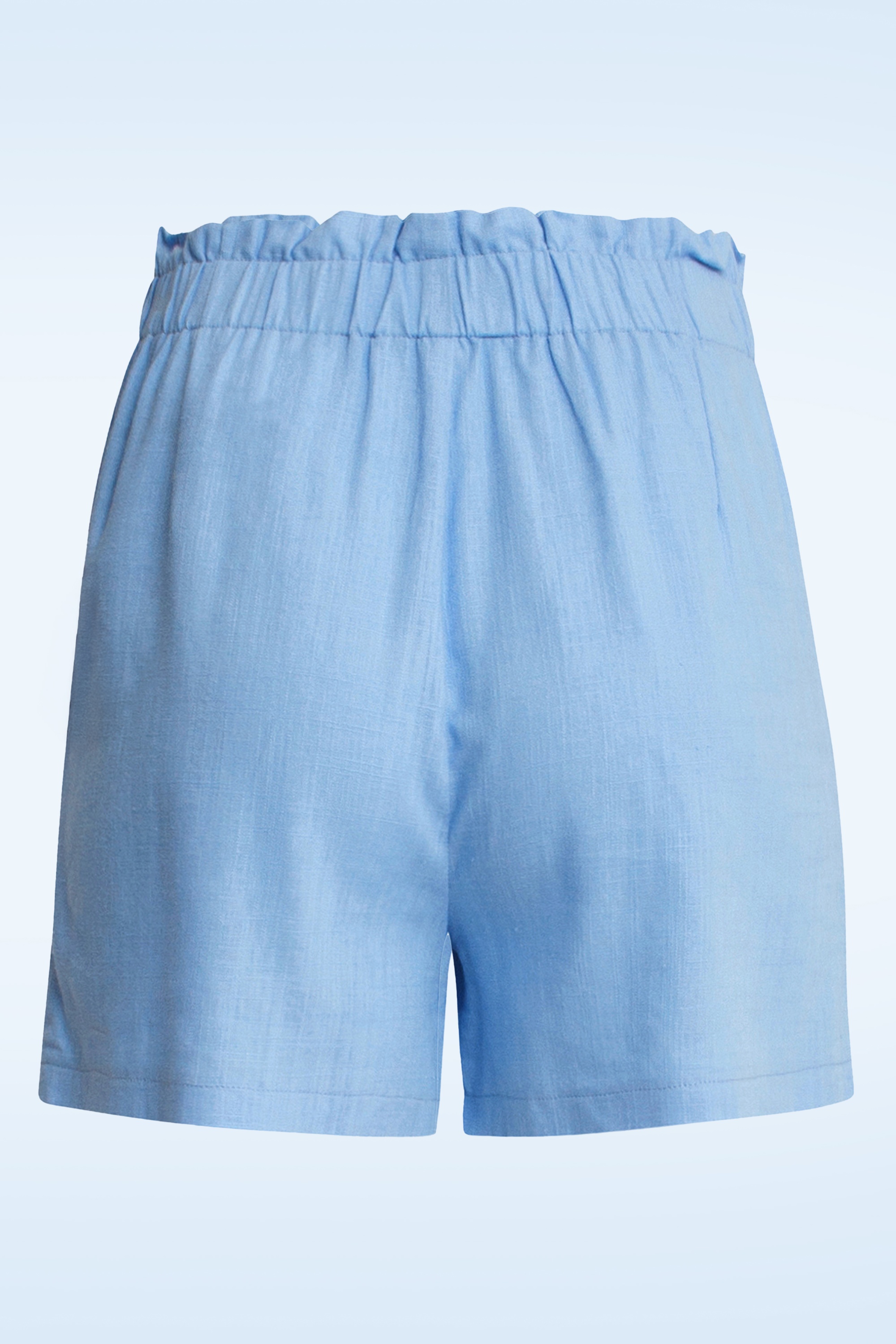 Smashed Lemon - Raina Linnen Blend Shorts in Hellblau. 2