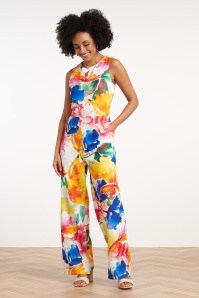 Smashed Lemon - Larissa Floral jumpsuit in multi 2