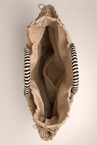 Smashed Lemon - Raffia Shell Boho Carry Bag in Sand 2