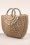 Smashed Lemon - Raffia Shell Boho Carry Bag in Sand 3