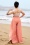 Miss Candyfloss - Mallory Blush Palazzo Jumpsuit in Pfirsich 4