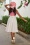 Miss Candyfloss - Safia-May swing jurk in wit en roze 4