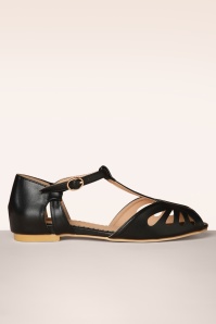 Banned Retro - Secret Love Flats in Schwarz