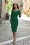 Vintage Chic for Topvintage - Everly Pencil Dress in Emerald Green 3