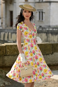 Vintage Chic for Topvintage - Polly Floral Swing Dress in Yellow