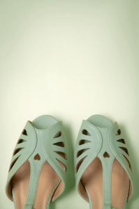 Banned Retro - Secret Love Flats in Mint Green 2