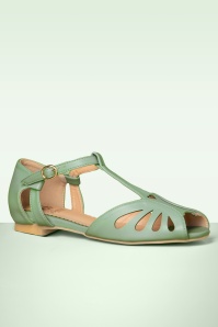 Banned Retro - Secret Love Flats in Mint Green 3