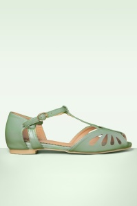 Banned Retro - Secret Love Flats in Mint Green