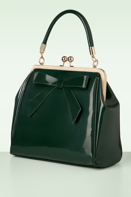 Banned Retro - American Vintage Patent Handtasche in Grün 3