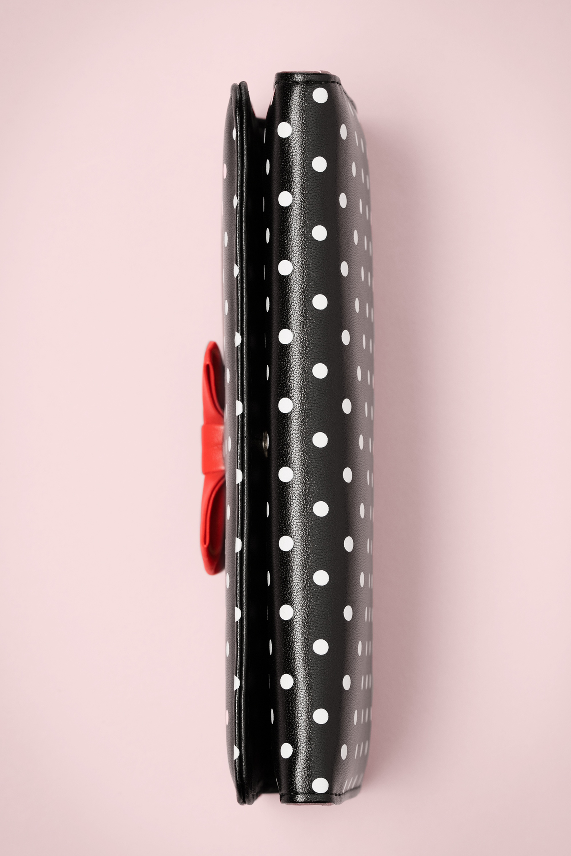 Banned Retro - Carla Bow Polka Purse en Noir et Rouge 5
