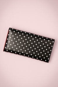 Banned Retro - Carla Bow Polka Purse en Noir et Rouge 4