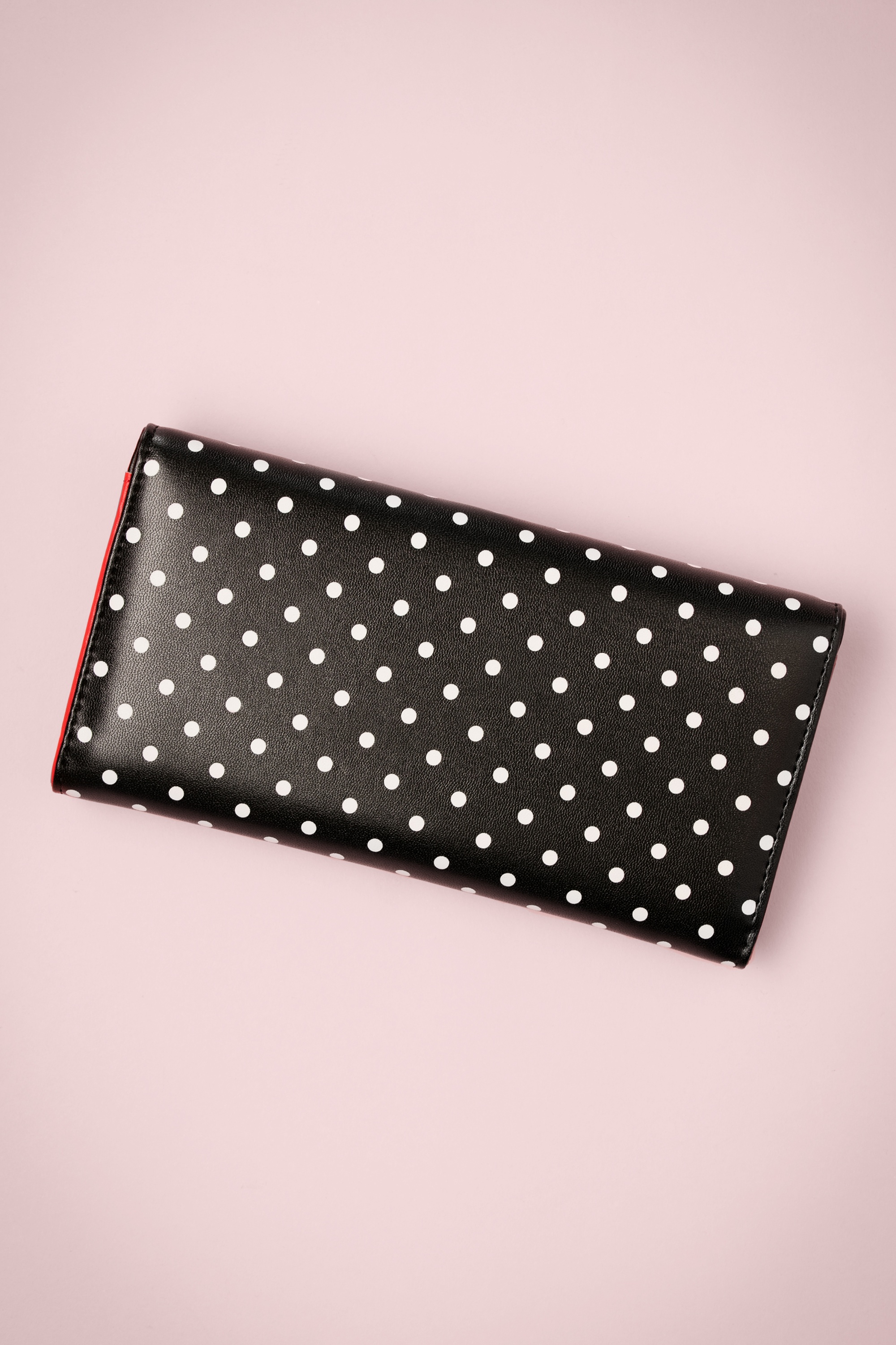 Banned Retro - Carla Bow Polka Purse en Noir et Rouge 4